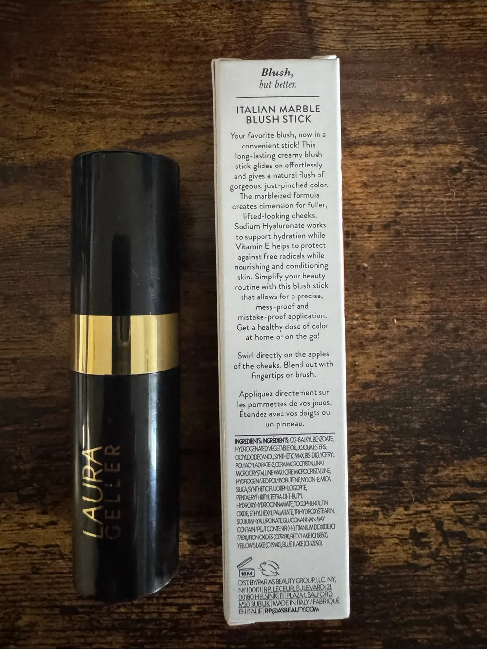 Laura Geller Marble Blush Stick – Shade Dolce Vino - Natural Berry Color - NIB